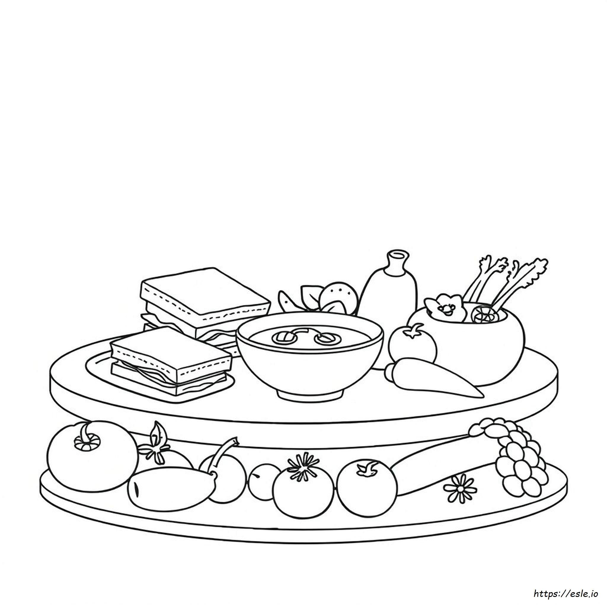 Lunch Food Coloring Pages