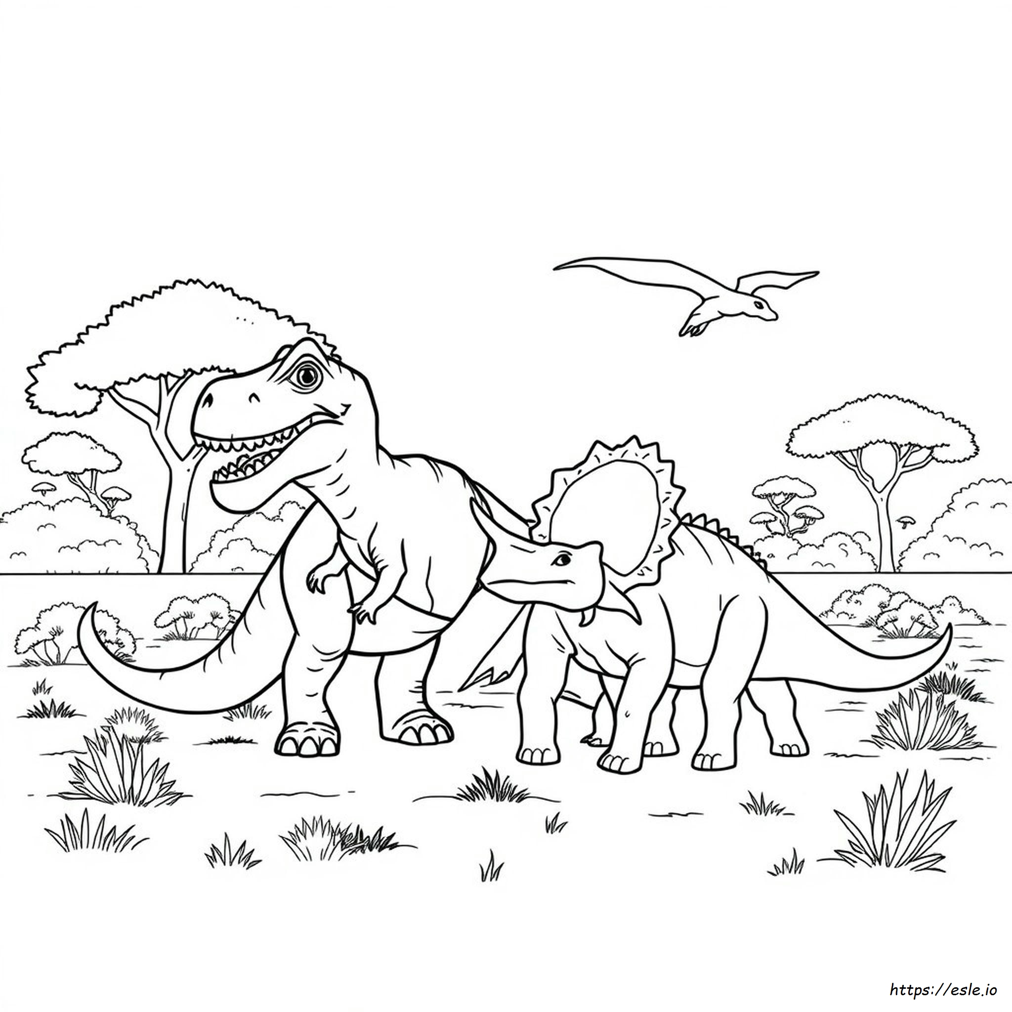 Types Of Dinosaurs Coloring Pages