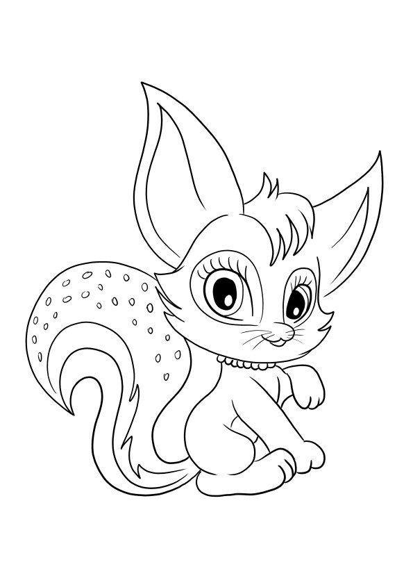 Cute Parisa from Shimmer and Shine is free for coloring and downloading picture