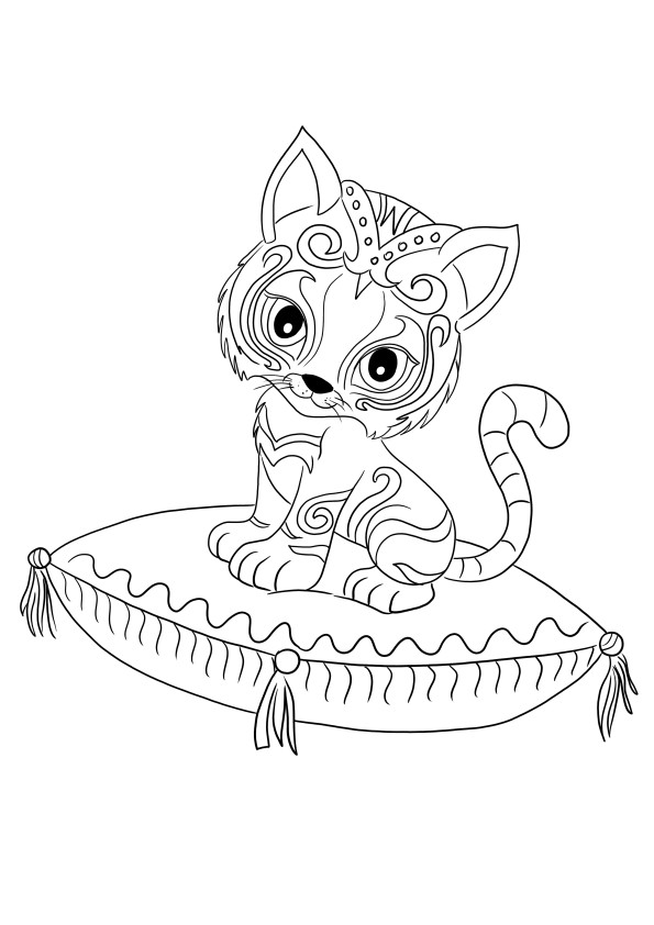 Free coloring of Nahal tiger-ready to be printed or downloaded