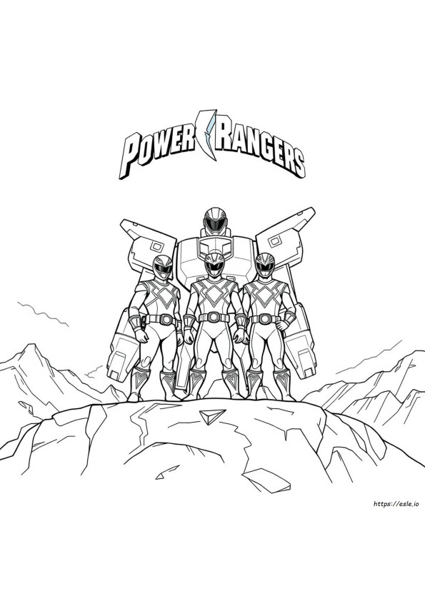 Megaforce Power Rangers Coloring Pages