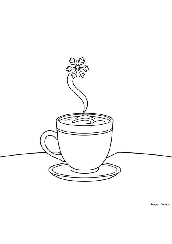 Heißer Kakao Tasse Ausmalbilder