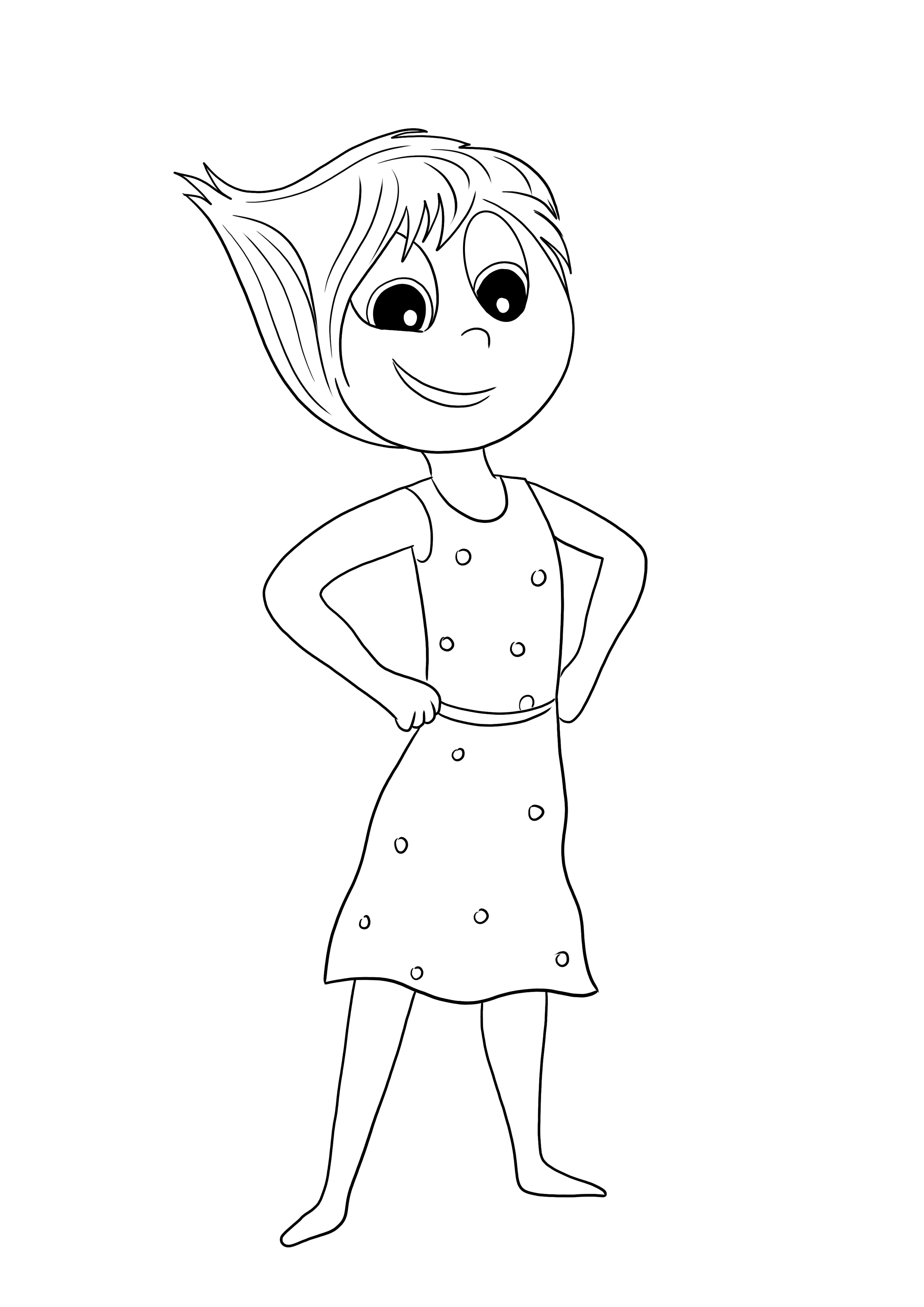 Joy from Inside Out-free to download or print and easy to color