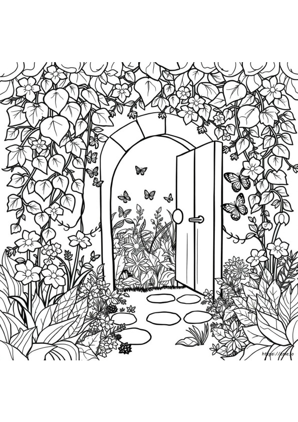 Secret Garden Coloring Book First Page