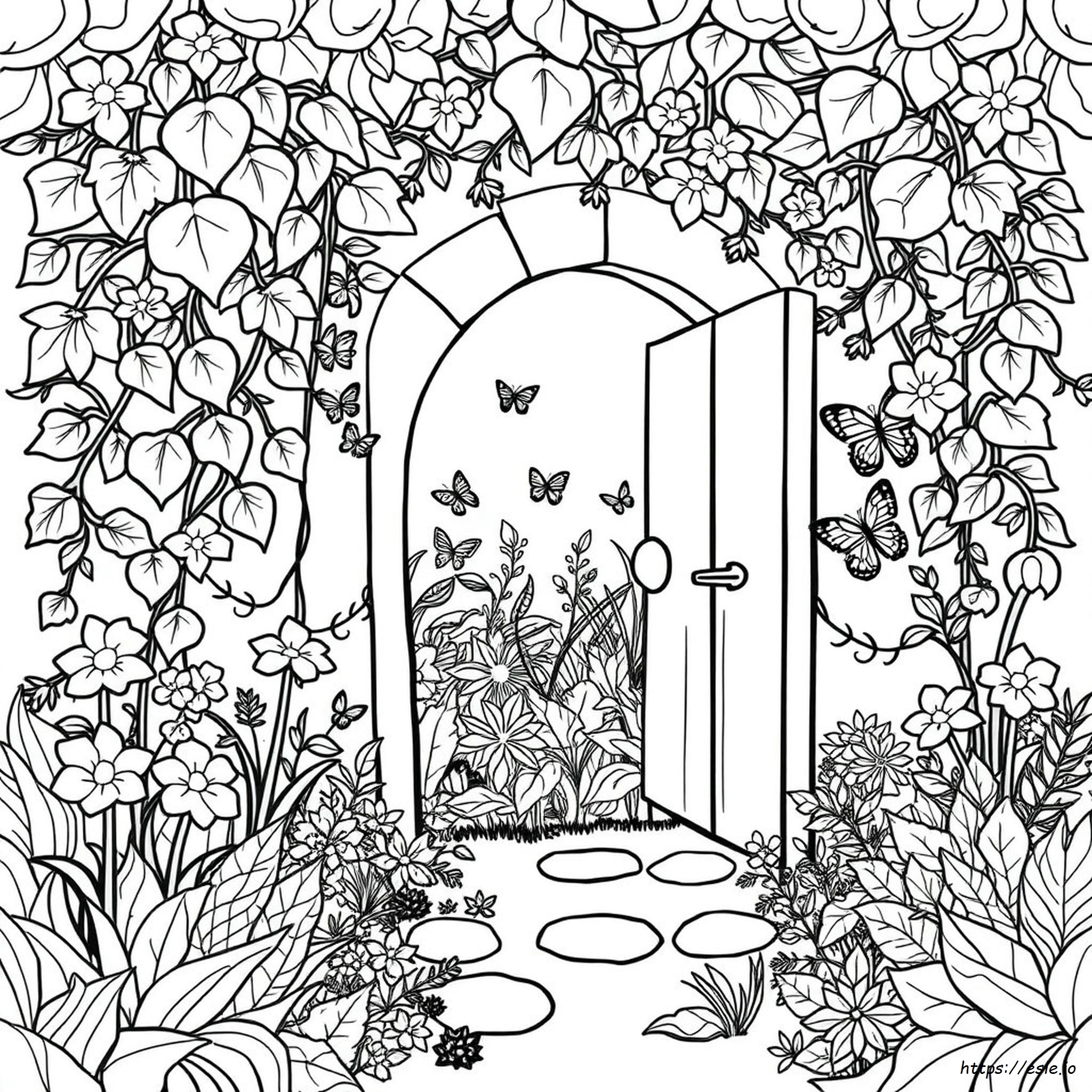 Secret Garden Coloring Book First Page