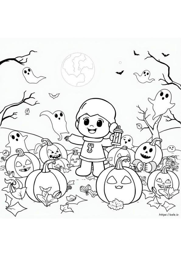 Pagini De Colorat Halloween Cu Pocoyo