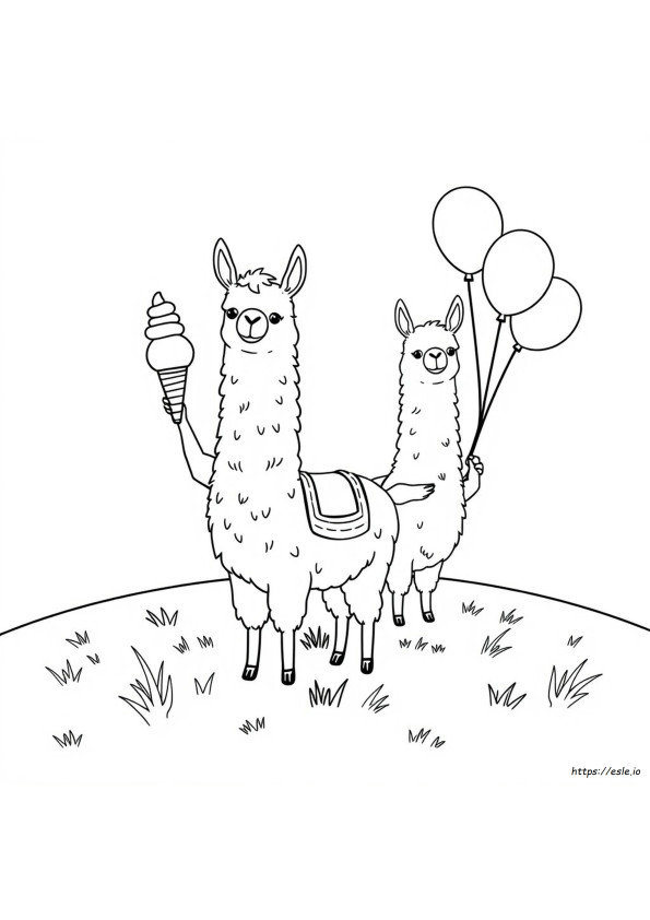 Lhama Lhama Hora De Compartilhar Para Colorir