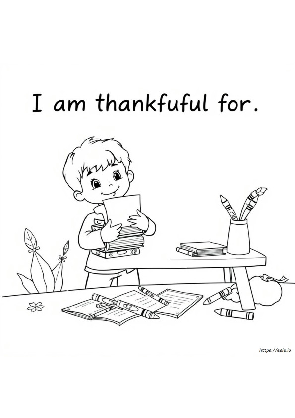 I Am Thankful For Coloring Pages Free
