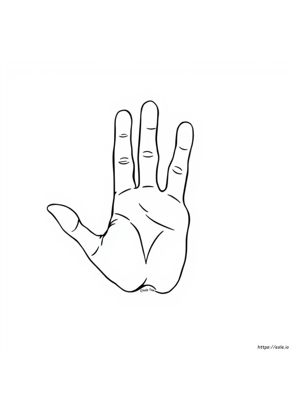 Handprint Coloring Sheet