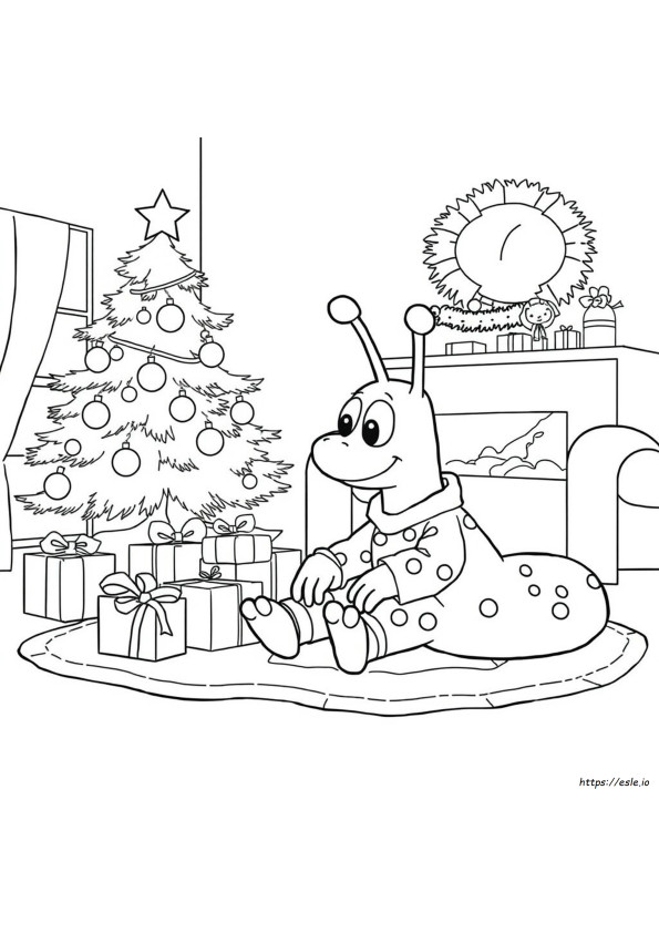 Bluey Christmas Colouring In