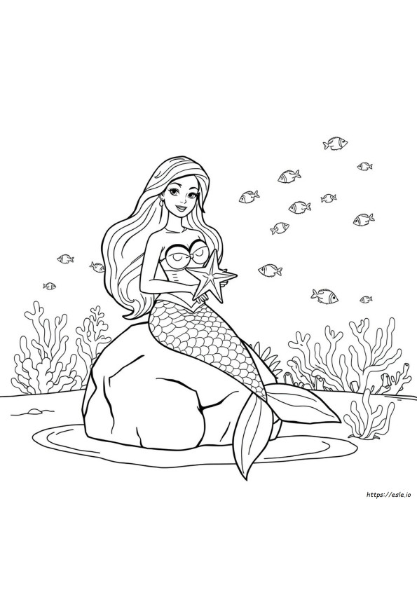 Barbie Mermaid Coloring Pages Pdf