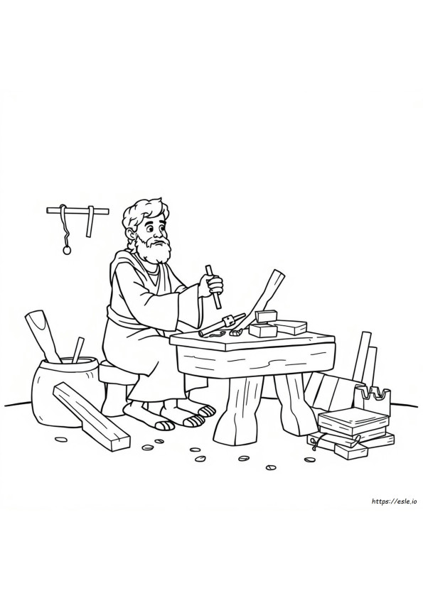 Joseph The Carpenter Coloring Page