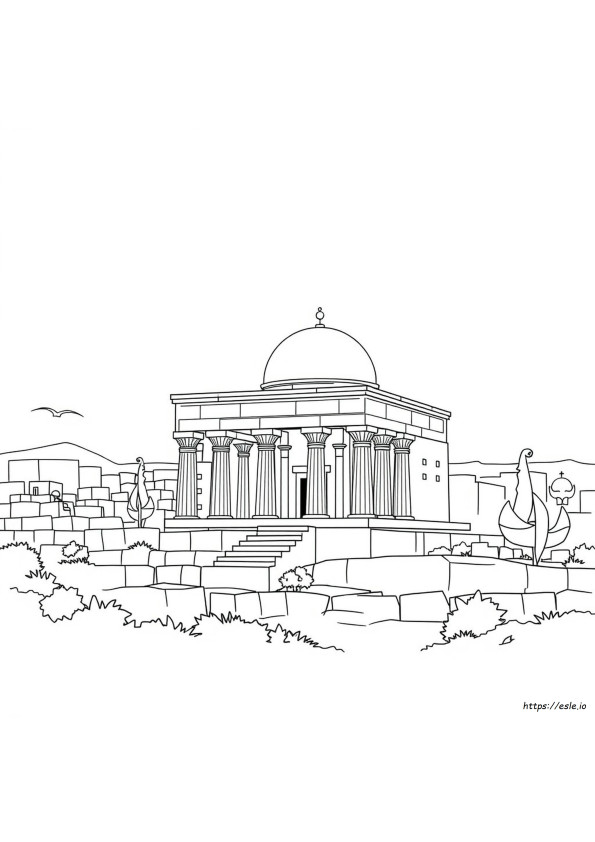 Jerusalem Temple Coloring Page