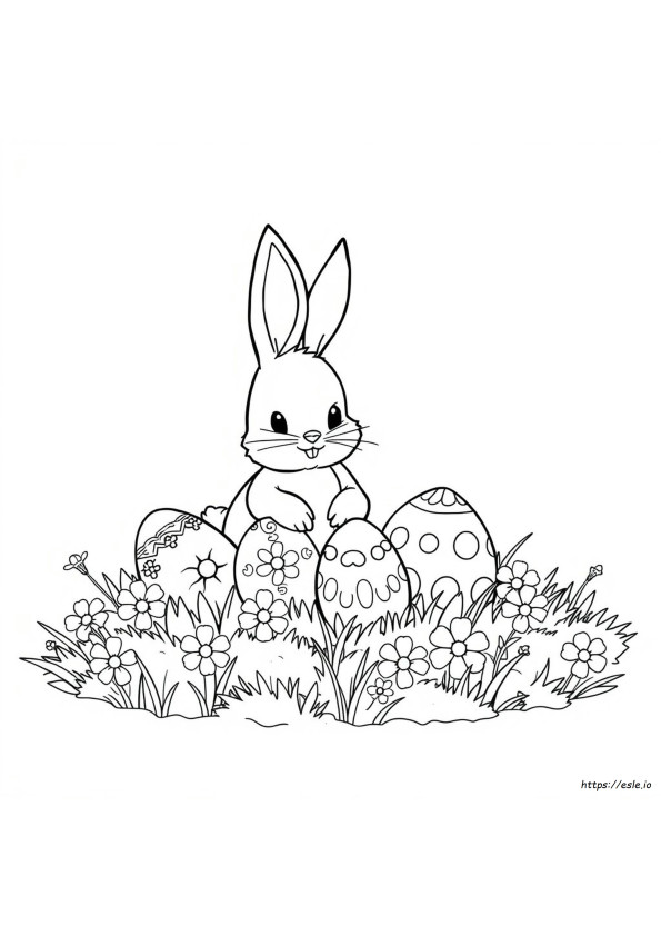 Coloriage Lapin Œuf De Pâques