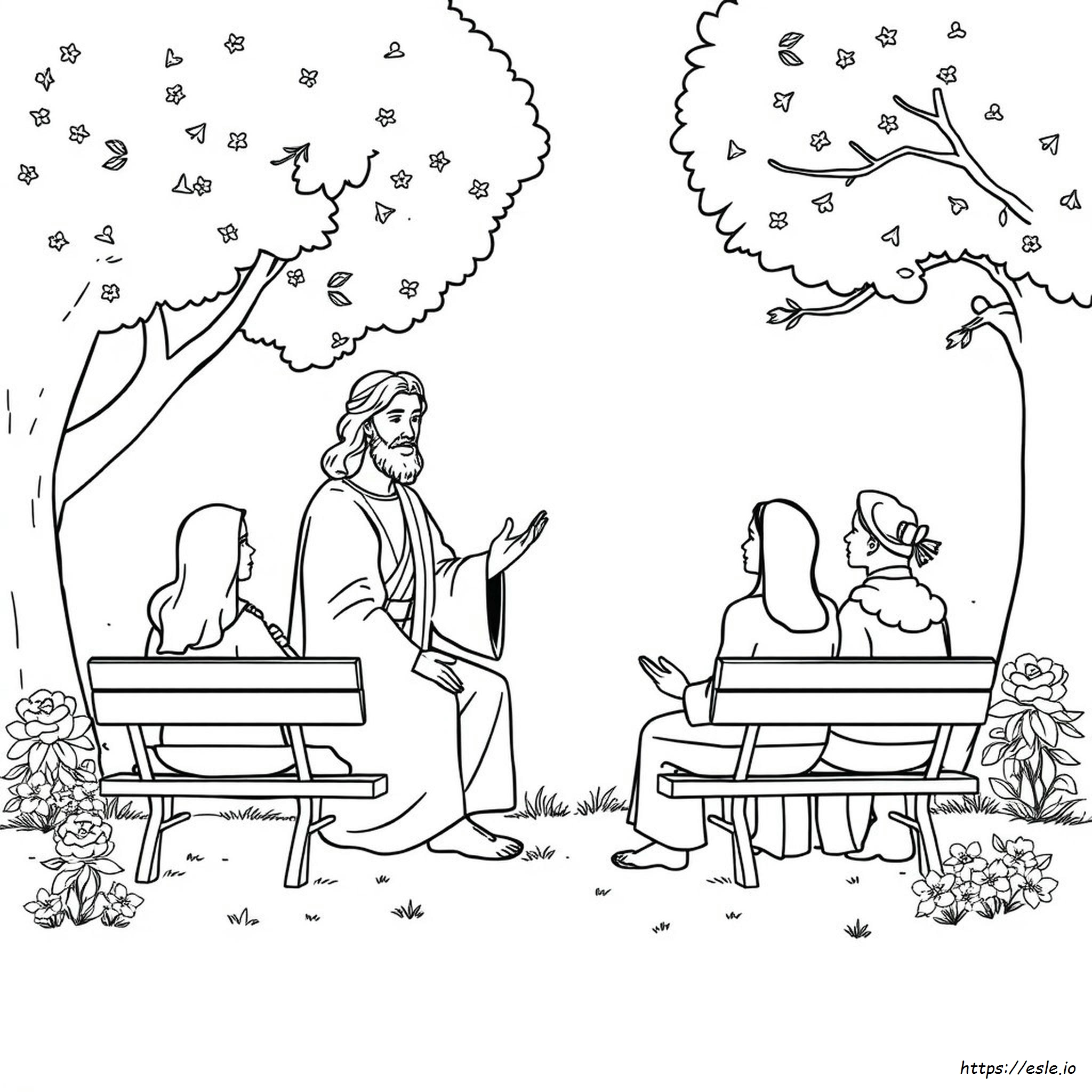 Sharing Jesus Coloring Page