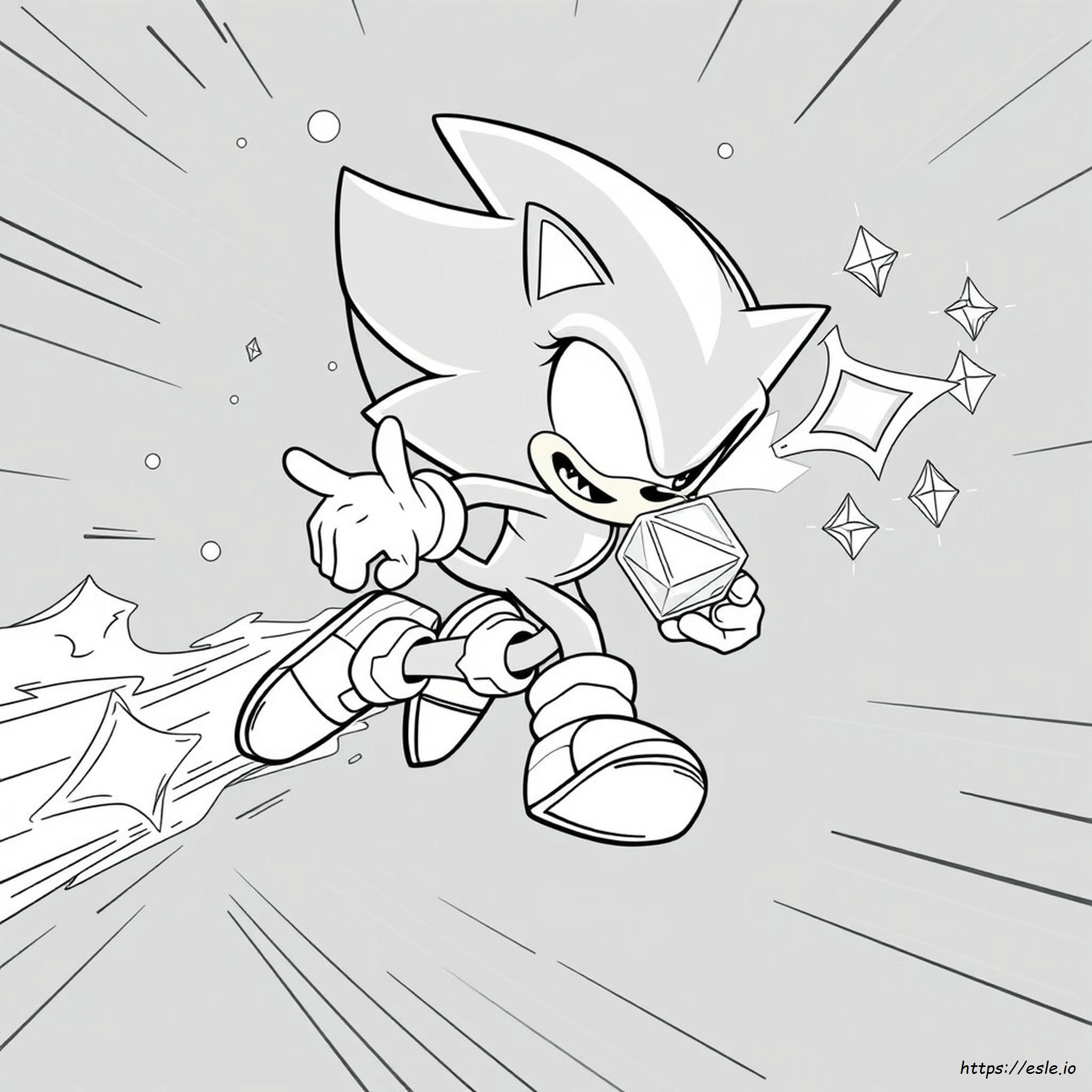 Dark Sonic Coloring Pages Super Sonic Para Colorear