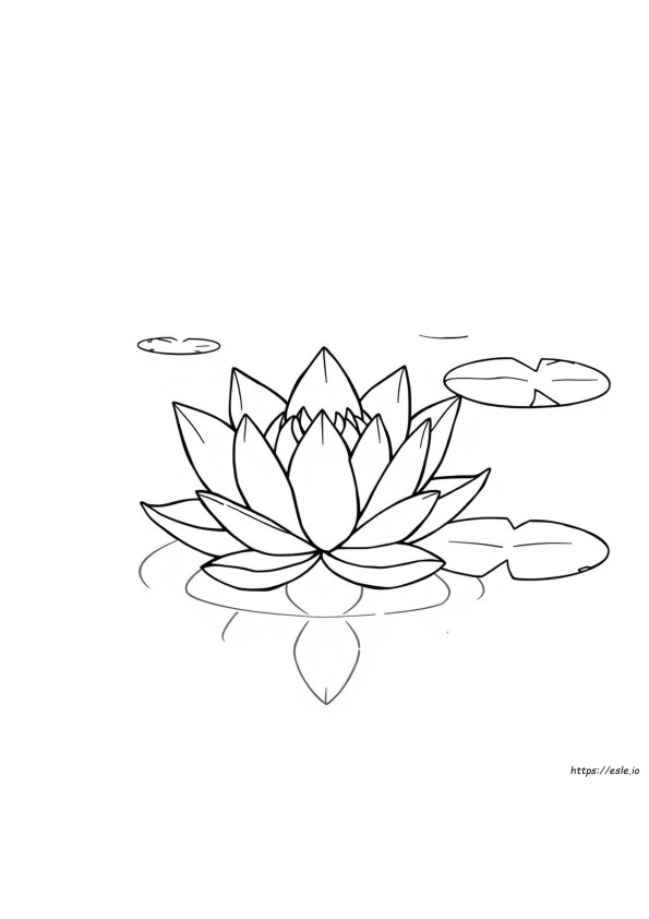 Coloriage Facile Fleur De Lotus
