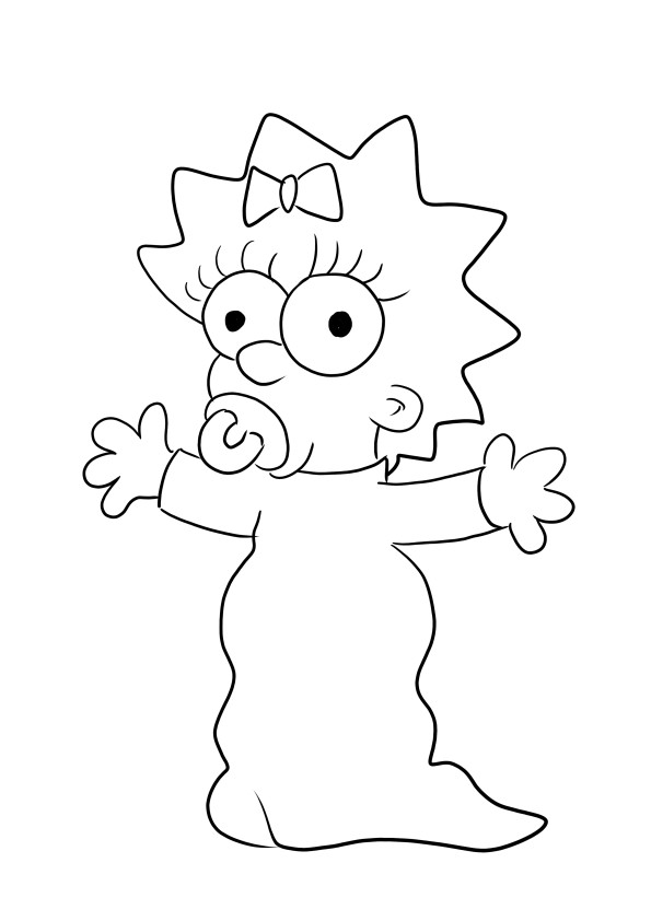 Here is one of our free coloring images of baby Maggie to download or print for kids