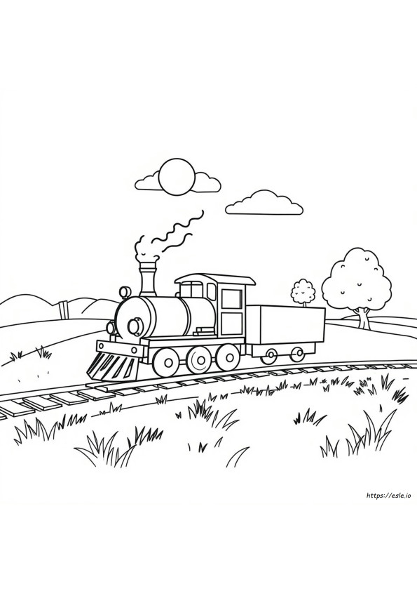 Train Coloring Page For Kids