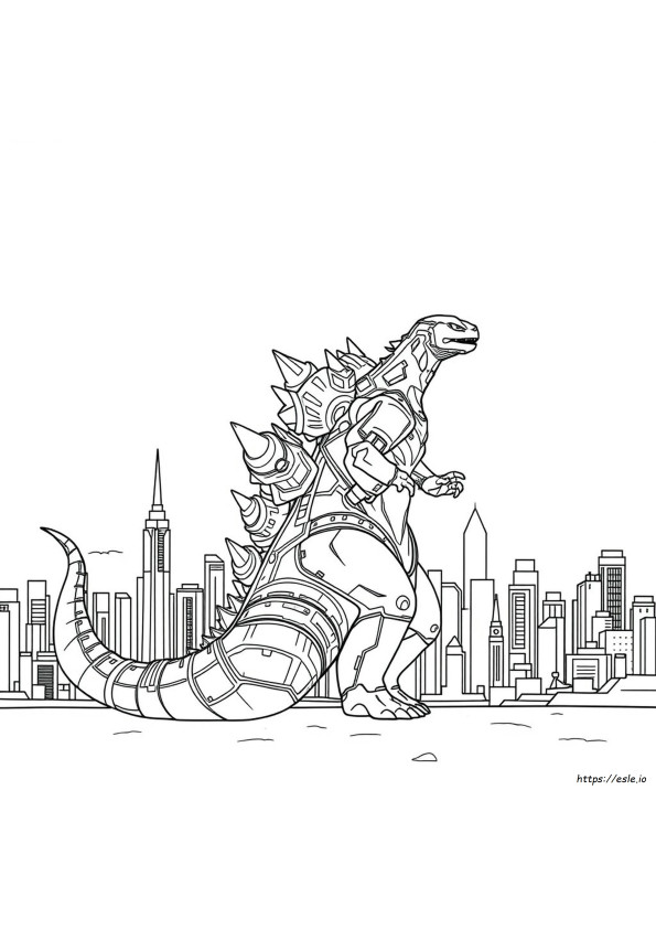 Godzilla Evolved Coloring Page