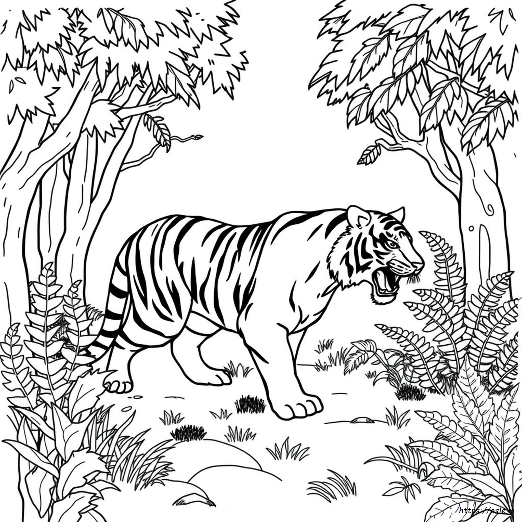 Printable Saber Tooth Tiger Coloring Page