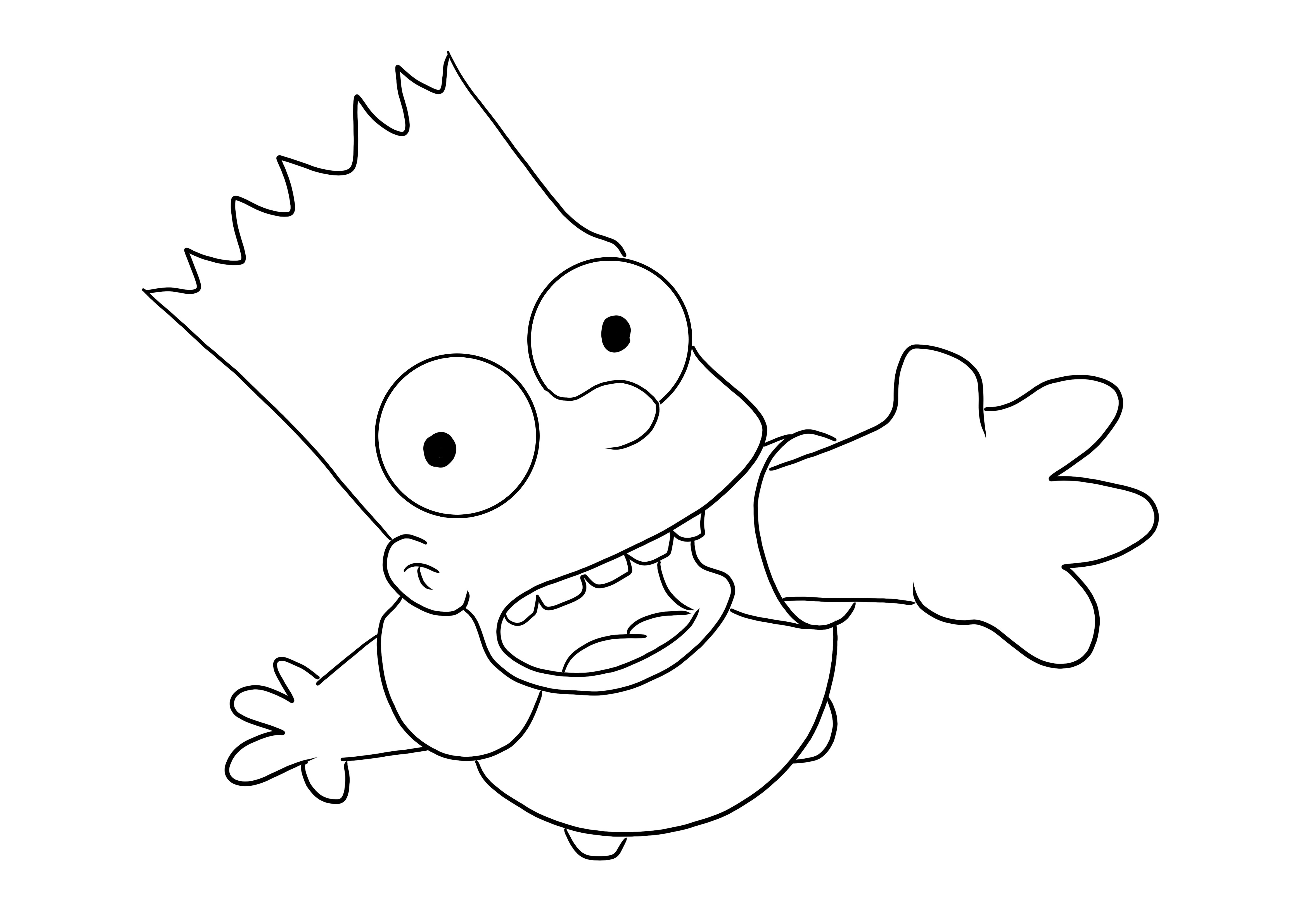 Bart página descargable e imprimible gratis para niños