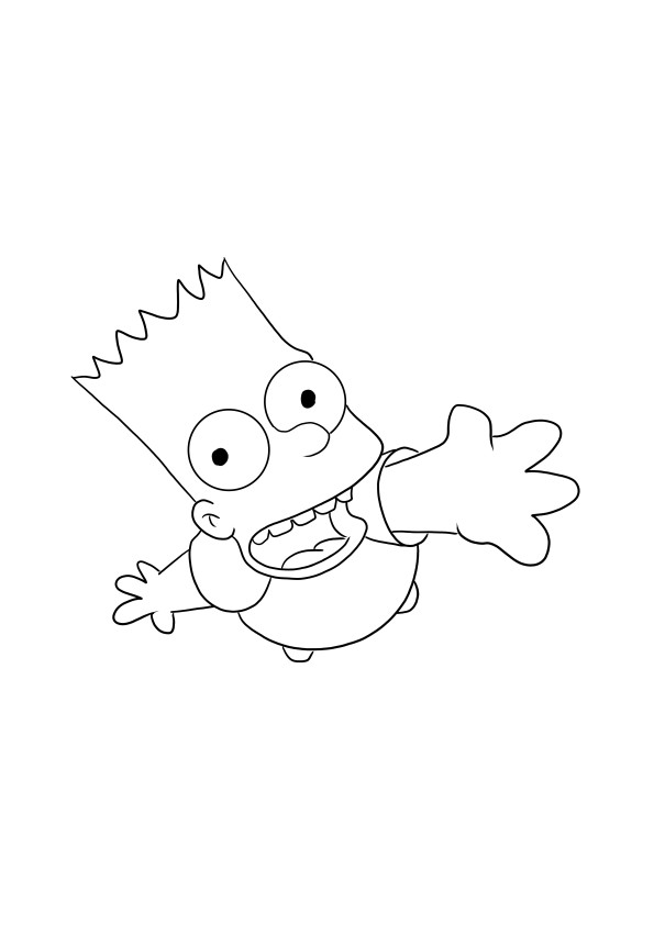 Bart free downloadable and printable page for kids