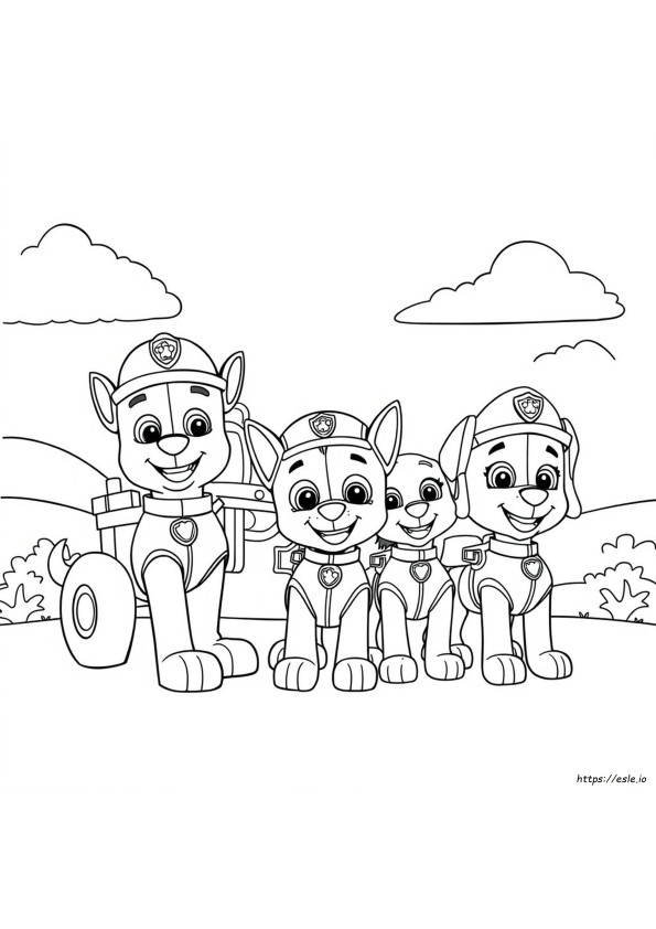 Paw Patrol Characters Coloring Pages Printable