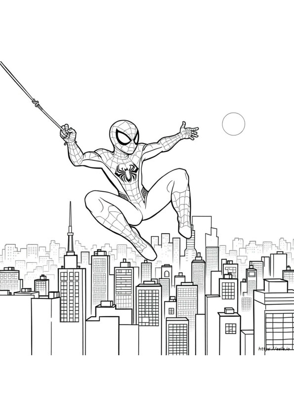 Spider Man Print For Coloring