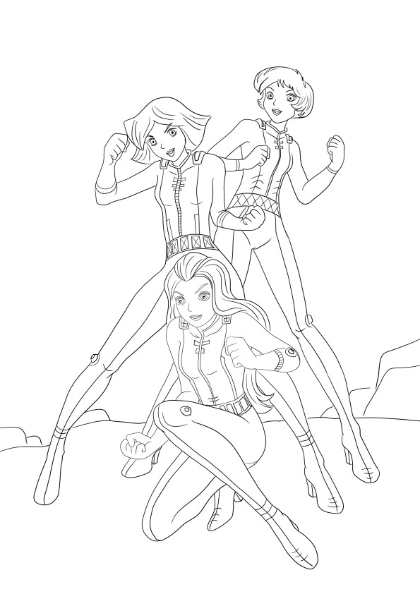 A free printable of Clover-Alexandra-Samantha to download and color for free