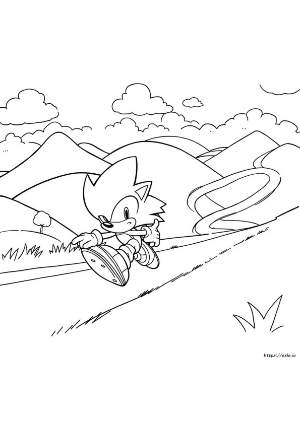 Sonic Green Hill Zone Boyama Sayfaları