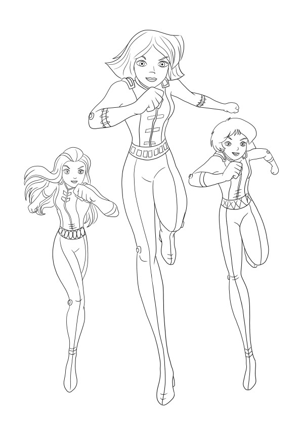 Clover-Samantha-Alexandra coming to rescue-free to print and easy to color