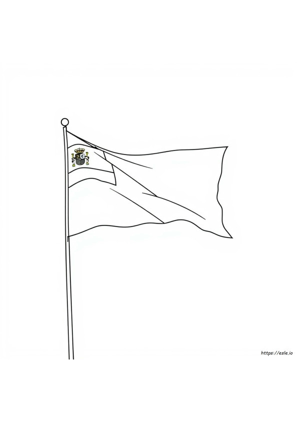 Bandiera Spagnola Da Colorare