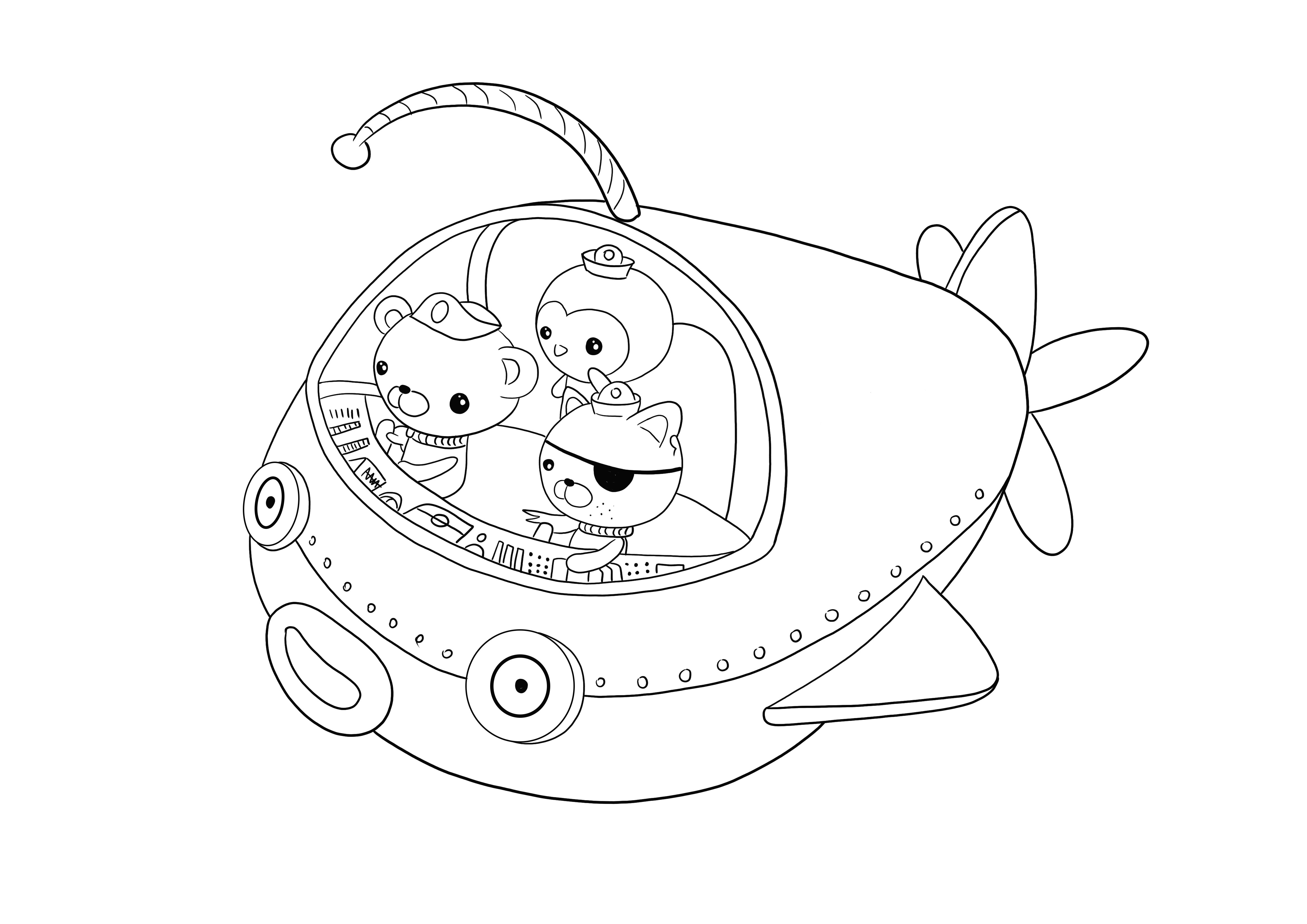 Octonauts off to Adventure coloring image free to download