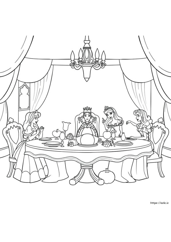 Princesas Disney Para Colorear De Acción De Gracias