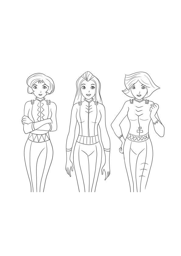 Alex-Samantha-Clover from Totally Spies-to download or print for free