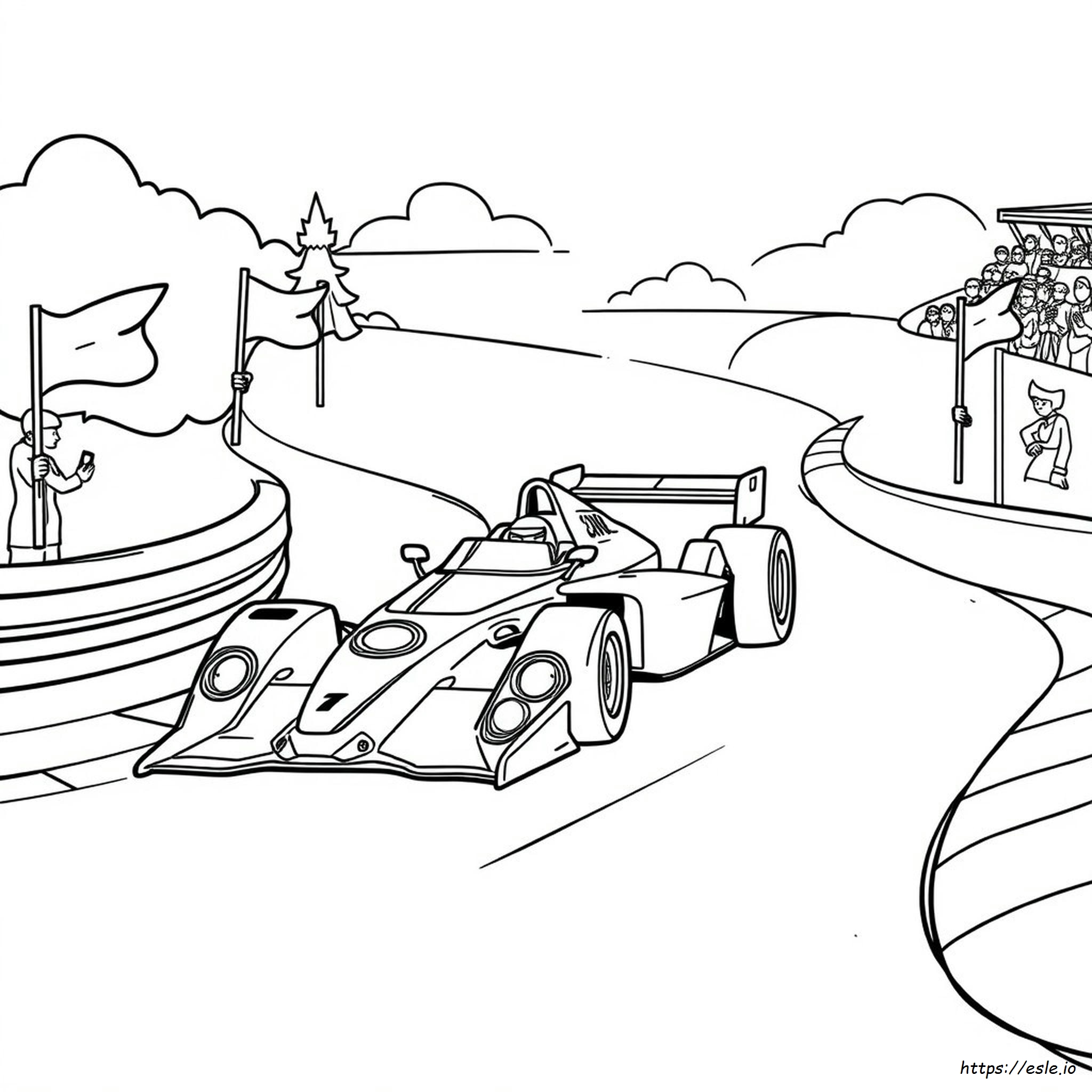 Race Car Coloring Printable
