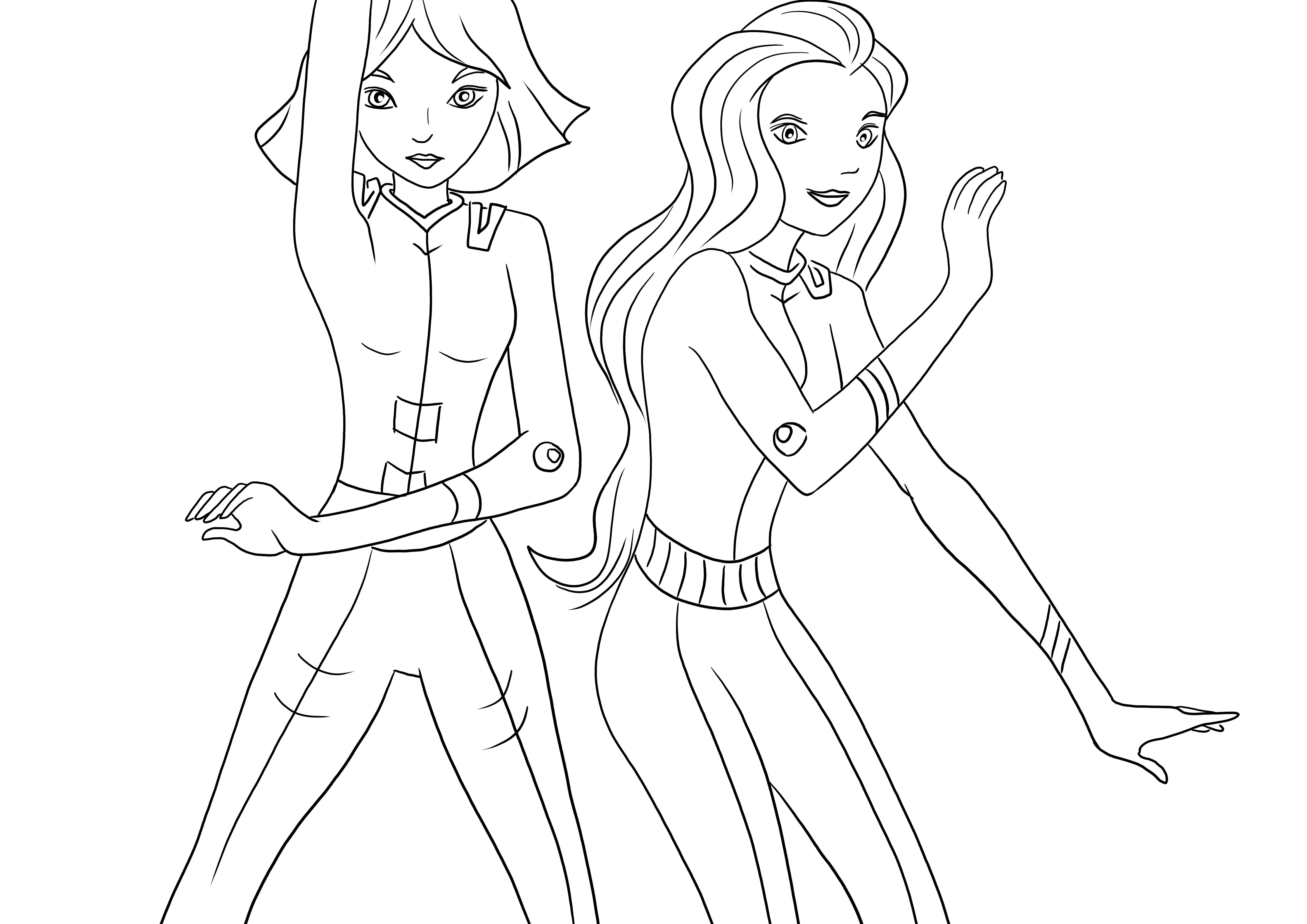 Samantha and Clover- free coloring image to download or print for kids