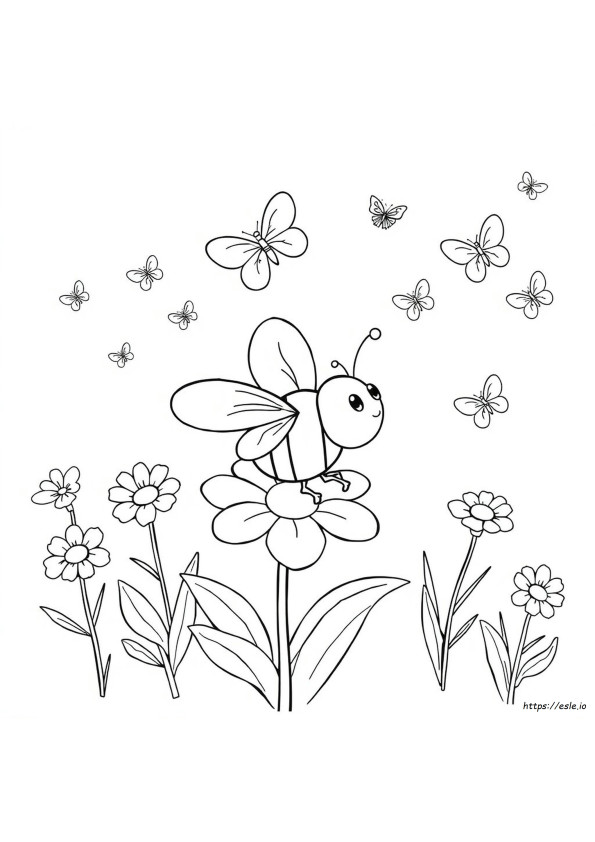 Preschool Bee Coloring Pages