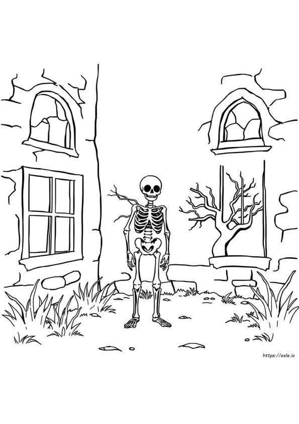 Skeleton Coloring Pages Free