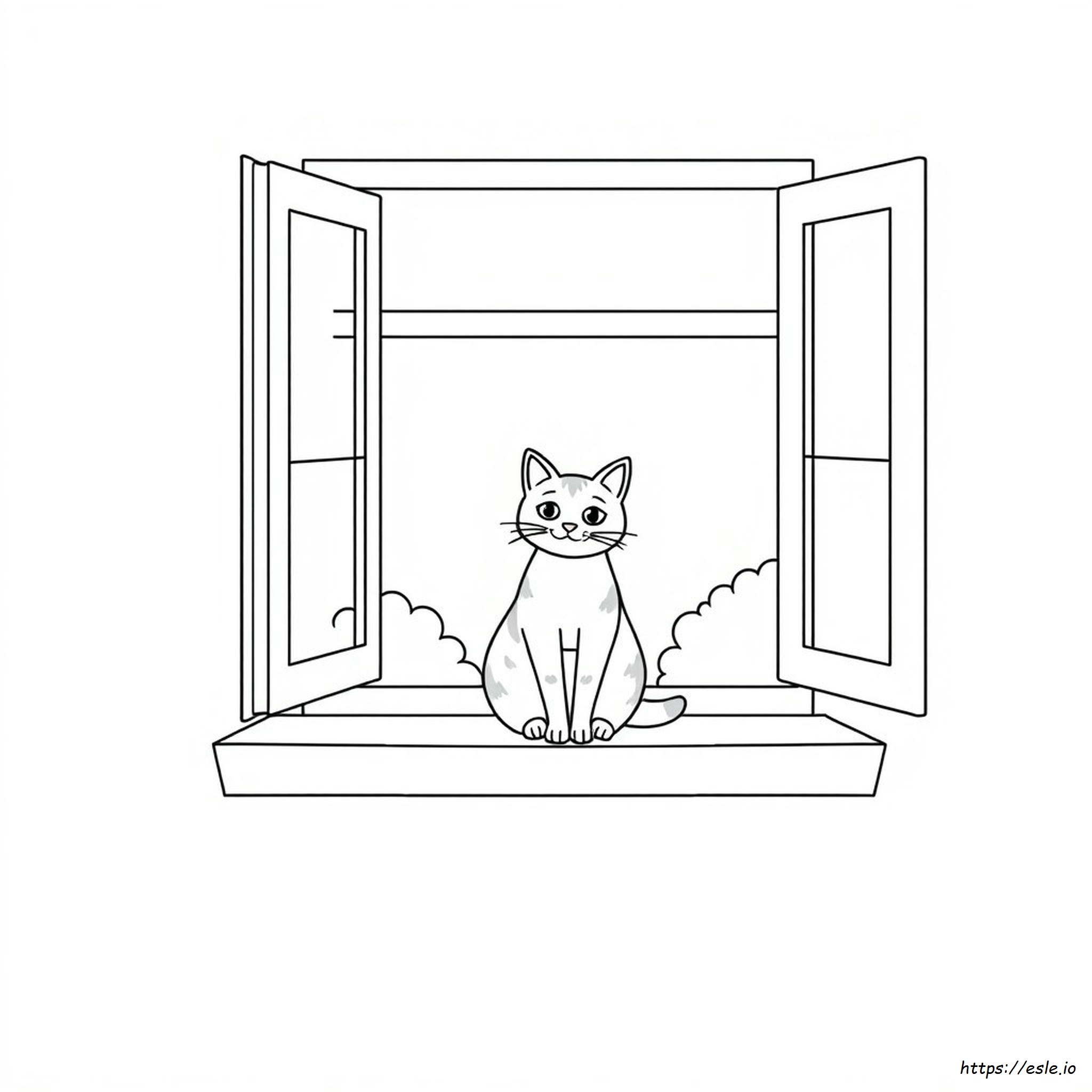 Colouring Page Of A Cat