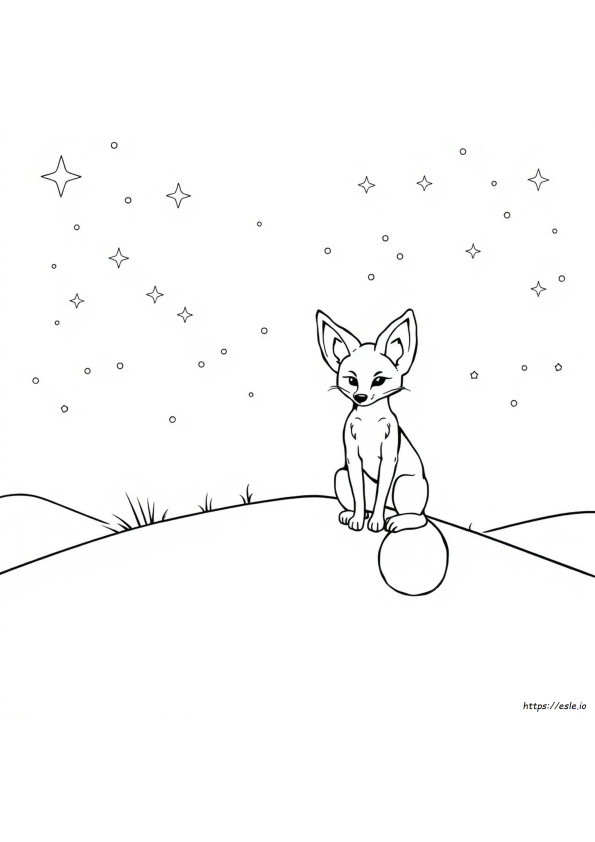 Raposa-Do-Deserto Para Colorir