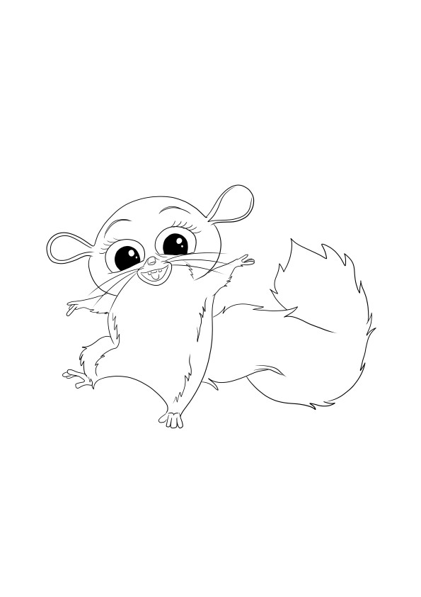 Mort from Madagascar movie is a fun coloring page for free printing for kids