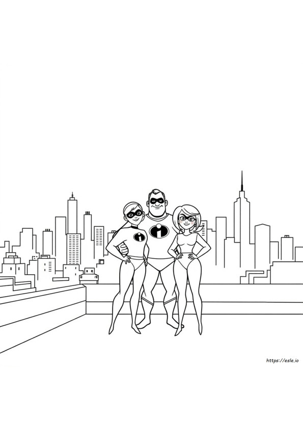 Incredibles Colouring Pages