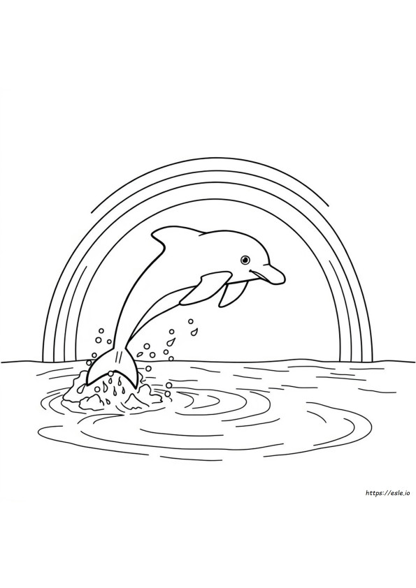 Golfinho Arco-Íris Para Colorir