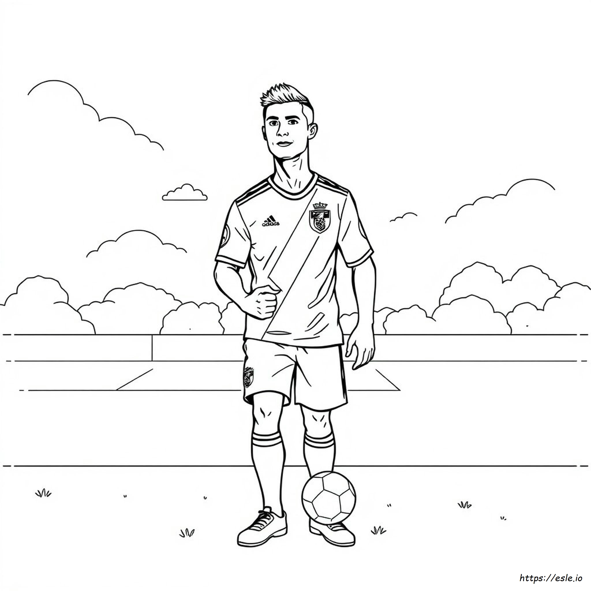 Ronaldo Portugal Jersey Coloring Page