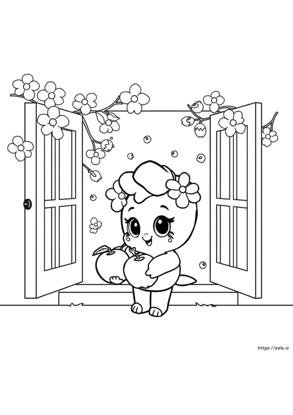 Apple Blossom Shopkin Coloring Page