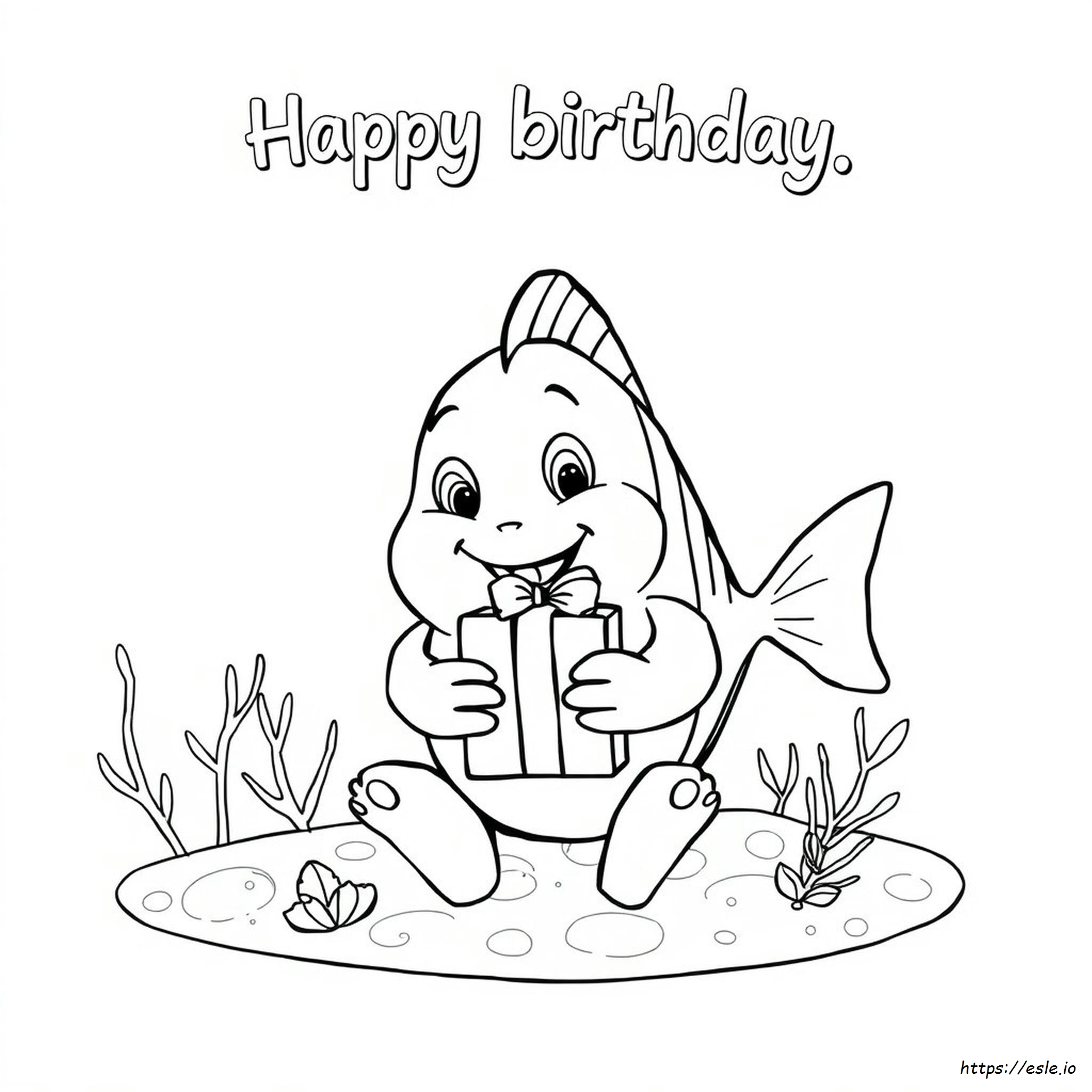 Coloring Pages Printable Birthday Cards For Brother Fish