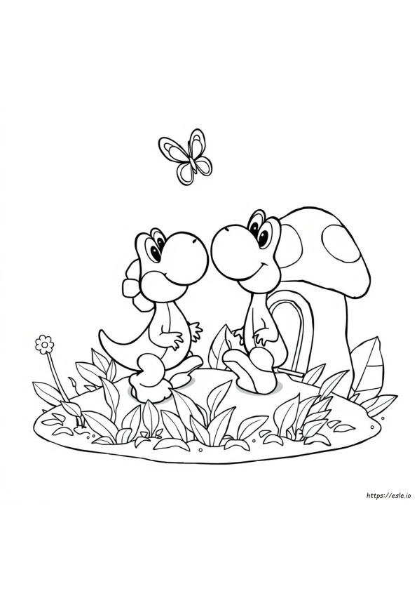 Aranyos Yoshi Színezők