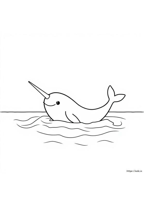 Cute Narwhal Coloring Pages